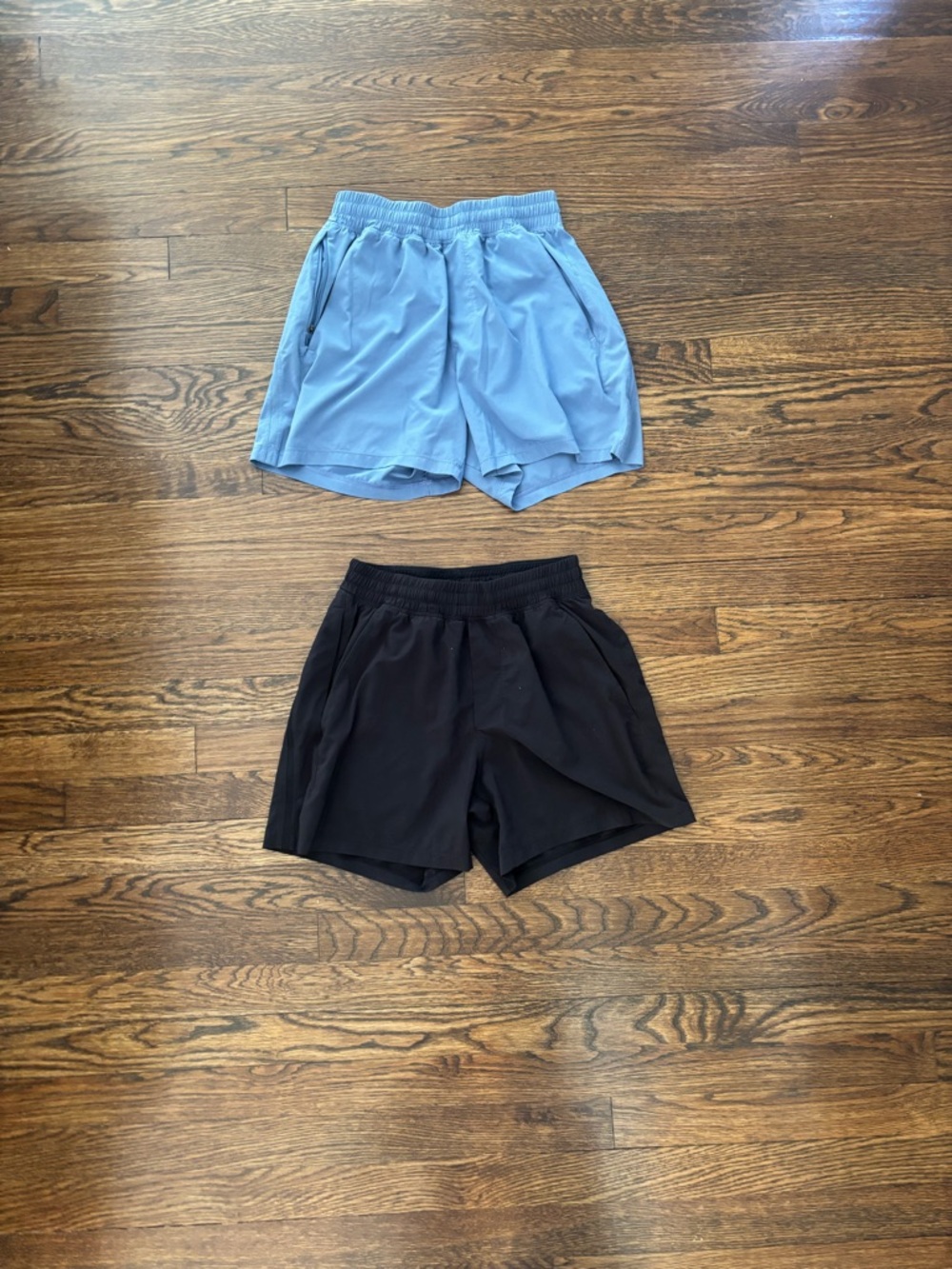 2 Pairs Lululemon Pace breaker shorts in Black and Light blue size XS